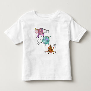 Camiseta graciosa para niños con vacas geométricas