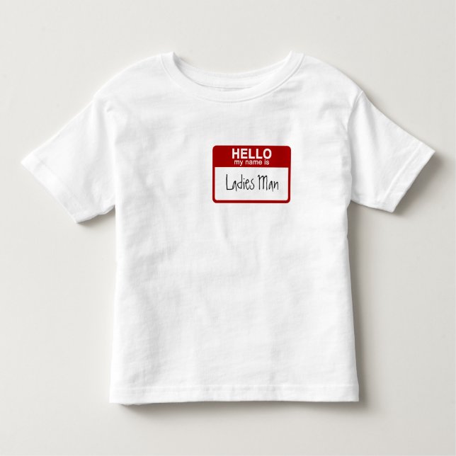 Camiseta graciosa para niños, hola me llamo hombre (Anverso)