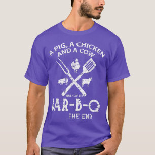 Camiseta Graciosa parrillada de carne de pollo en la Barbeq