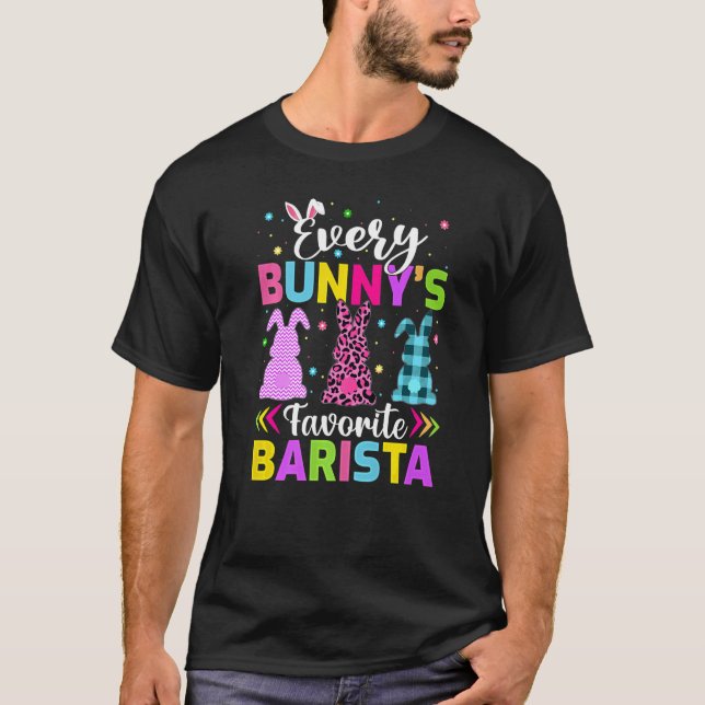 Camiseta Graciosa Pascua Barista favorita de todos los cone (Anverso)