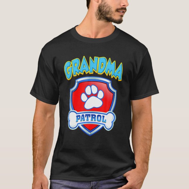 Camiseta Graciosa Patrulla De Abuelas - Perro Mamá, Papá Pa (Anverso)
