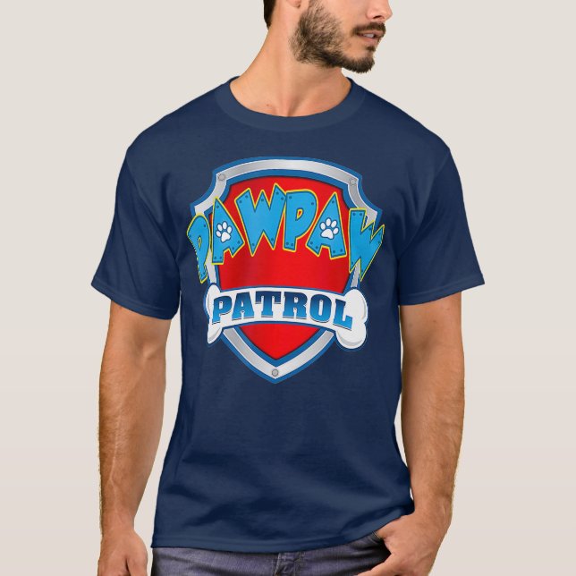 Camiseta Graciosa Patrulla De Pawpaw Perro Mamá Papá Para H (Anverso)