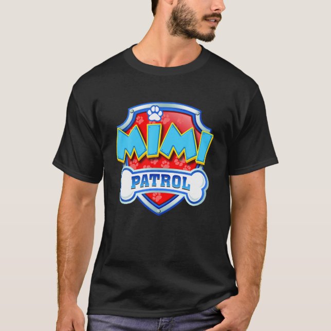 Camiseta Graciosa Patrulla Mimi - Perro Mamá, Papá Para Hom (Anverso)