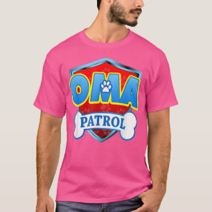 Camiseta Graciosa Patrulla Oma Perro Mamá, Papá Para Hombre