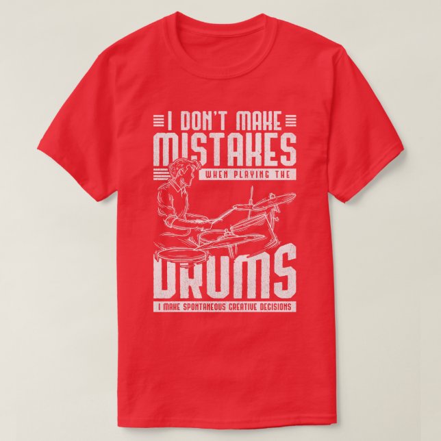 Camiseta Graciosa percusión del tambor de regalo (Diseño del anverso)