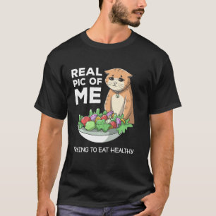 Camiseta Graciosa pérdida de peso de gatos dietéticos Gimna