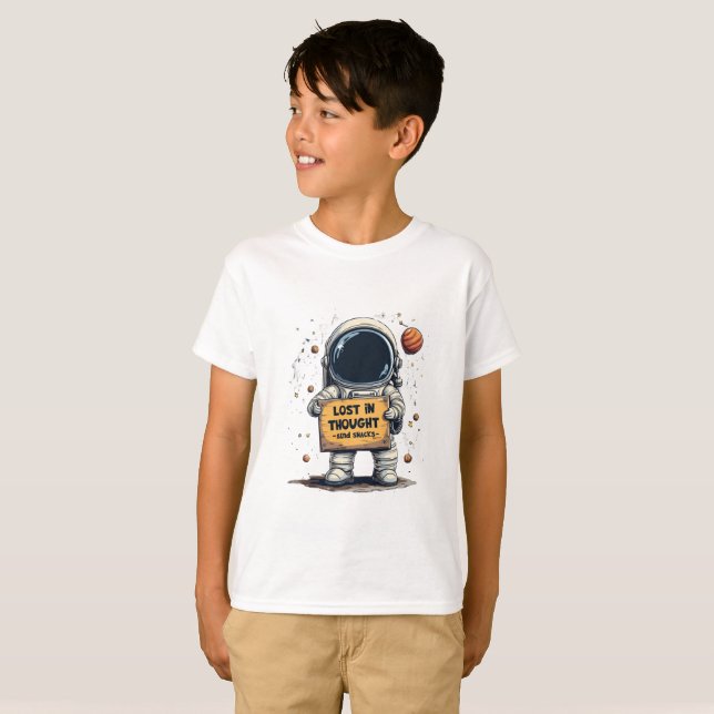 Camiseta Graciosa pérdida en el Ilustracion espacial del as (Anverso completo)