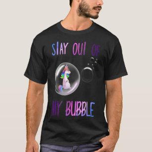 Camiseta Graciosa permanencia del arcoiris Unicornio fuera 
