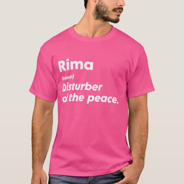 Camiseta Graciosa Personalizado personal de Rima "perturbad (Anverso)