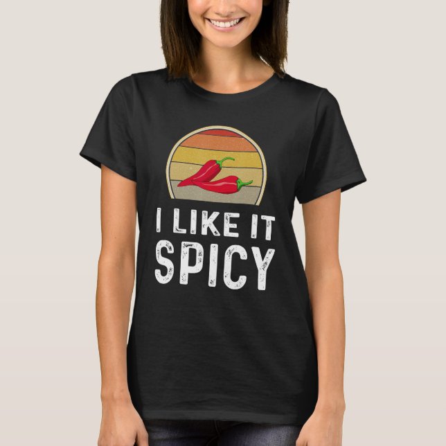 Camiseta Graciosa Pimienta De Chili Que Me Gusta. (Anverso)