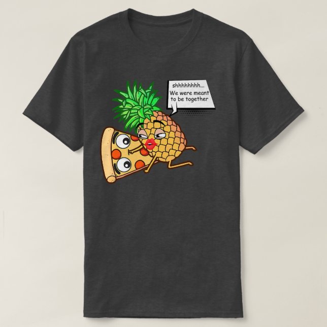 Camiseta Graciosa Piña En Pizza  (Diseño del anverso)