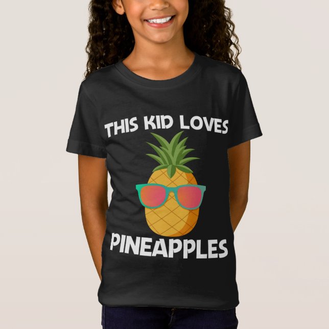 Camiseta Graciosa Piña Para Niños Niños Gafas De Sol De Ver (Anverso)