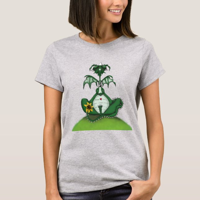 Camiseta Graciosa pintura de dragones de Yogi (Anverso)