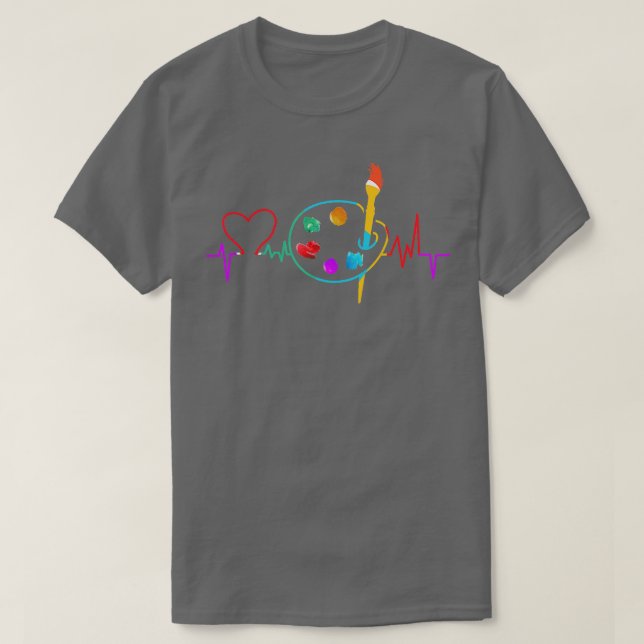 Camiseta Graciosa pintura Pincel Artista Pintor Regalo Niño (Diseño del anverso)