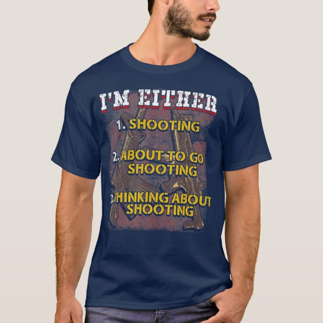 Camiseta Graciosa Pistola Pro Estoy A Punto De Disparar (Anverso)
