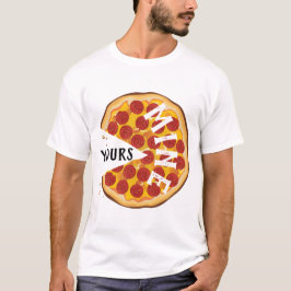 Camiseta Graciosa pizza de pepperoni lindo fiesta de comida
