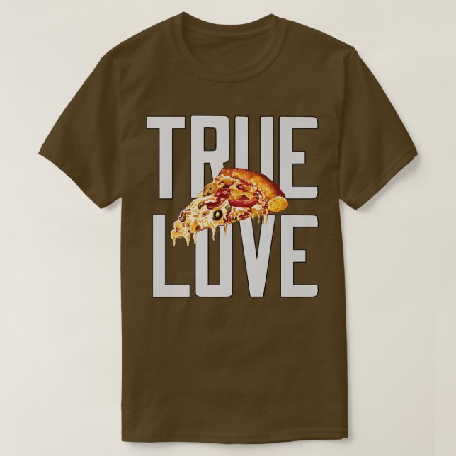 Camiseta Graciosa Pizza Graciosa Amante del verdadero amor  (Diseño del anverso)