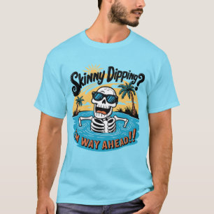 Camiseta Graciosa playa de skinny buceando arte de palabra