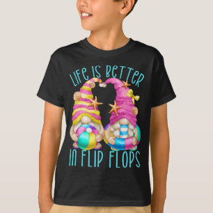 Camiseta Graciosa Playa Gnomes La Vida Es Mejor En Flip Flo
