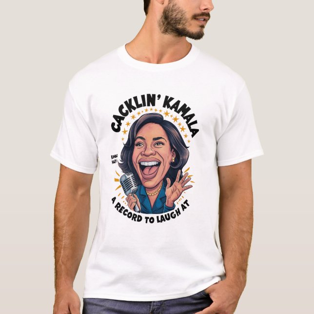 Camiseta Graciosa política anti Kamala Harris riéndose (Anverso)