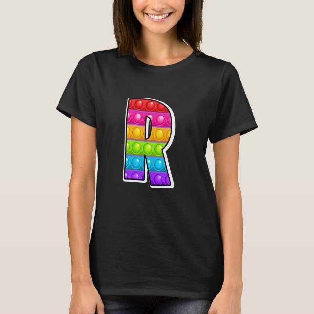 Camiseta Graciosa Poppin Kids Pop It R Cutest Capital Letra (Anverso)