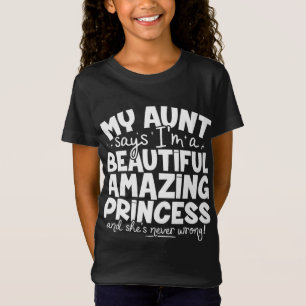 Camiseta Graciosa princesa regalo único para sobrina de tía