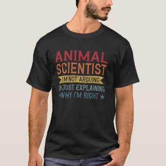 Camiseta Graciosa Profesión Cita a Animal Scientist