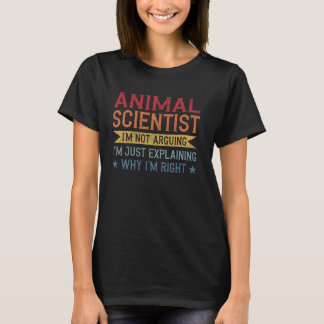 Camiseta Graciosa Profesión Cita a Animal Scientist