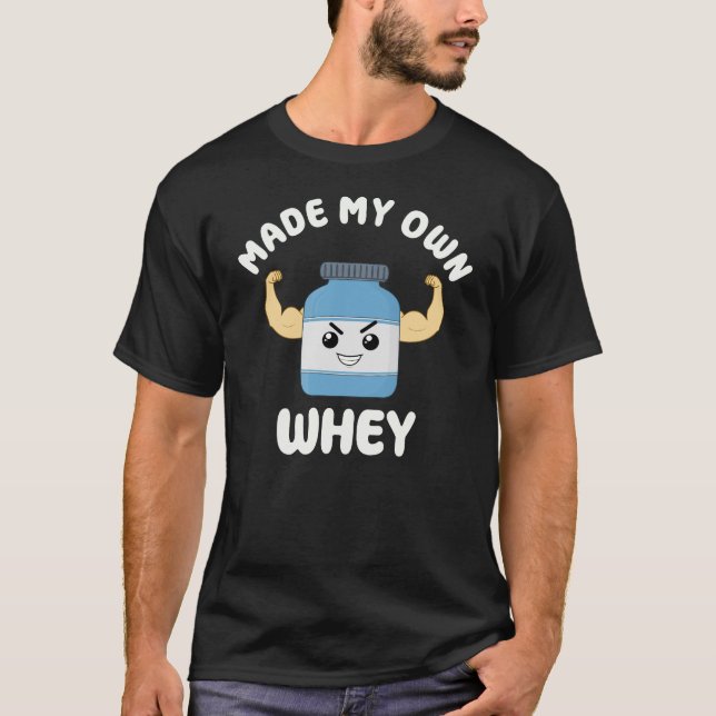 Camiseta Graciosa Proteína Whey Gym Pun (Anverso)