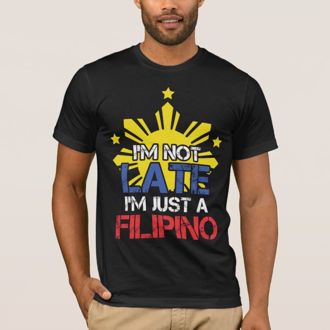 Camiseta Graciosa Puntualidad Pinoy Filipinas Filipino (Anverso)
