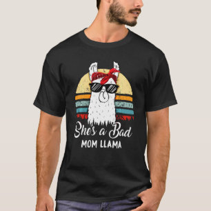 Camiseta graciosa que es una mala mamá llama camis