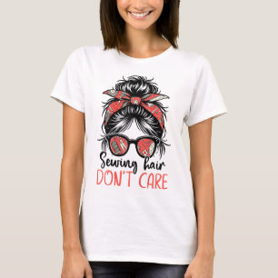 Camiseta Graciosa Quilting Seamstress Cabello de coser no i