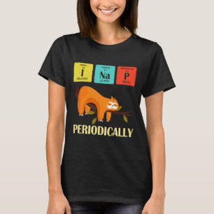 Camiseta Graciosa Química Lazy Sloth I Nap
