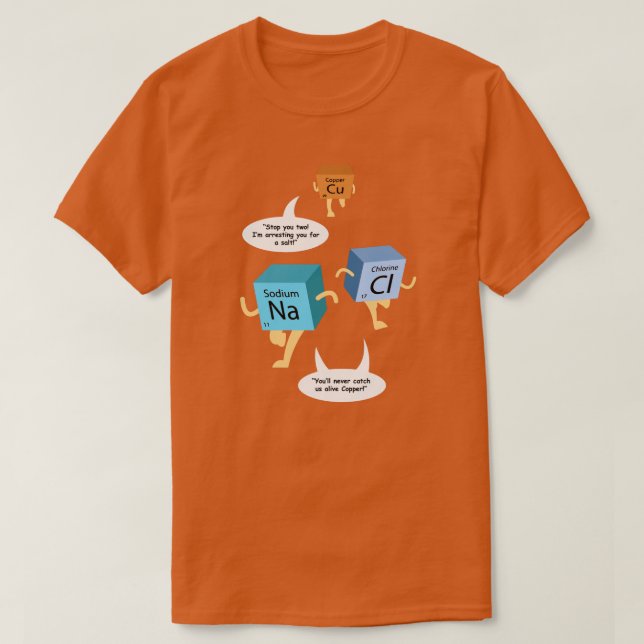 Camiseta Graciosa Química Periódica Mesa Pun Profesor de Ci (Diseño del anverso)