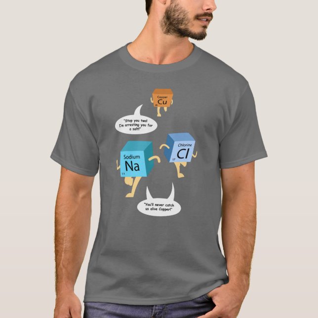 Camiseta Graciosa Química Periódica Mesa Pun T-Shirt (Anverso)