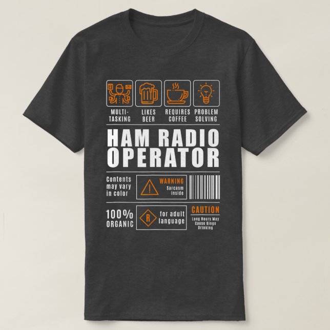 Camiseta Graciosa radio divertidísima aficionada a Ham (Diseño del anverso)