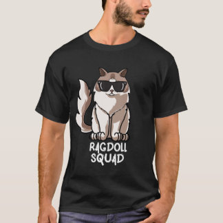 Camiseta Graciosa ragdoll Cat Squad Mom para Navidades