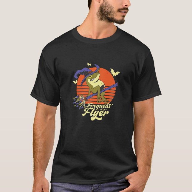 Camiseta Graciosa Rana Bruja Frecuente Volante Toad Riding  (Anverso)