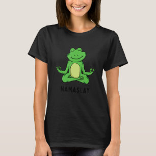 Camiseta Graciosa rana de yoga Namaslay Zen Chiste Pun Yoga