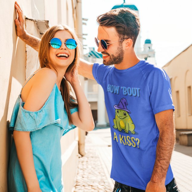 Camiseta Graciosa Rana Soltera ¿Qué Tal Un Beso? (Subido por el creador)