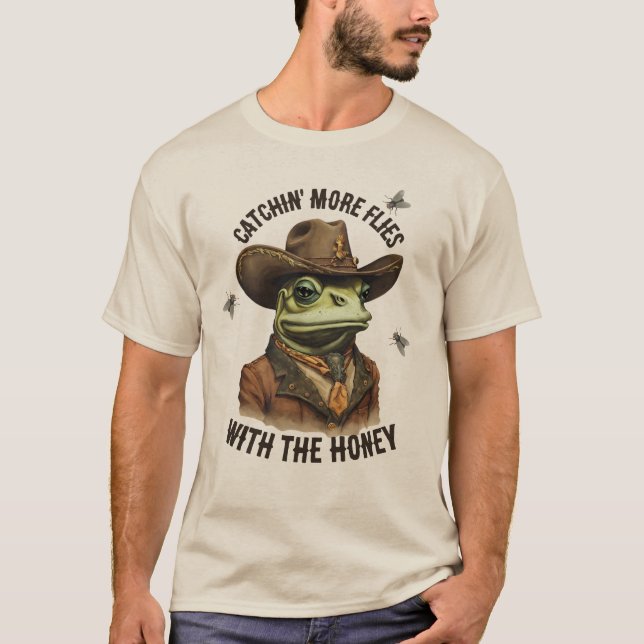 Camiseta Graciosa rana vaquera occidental personalizada (Anverso)