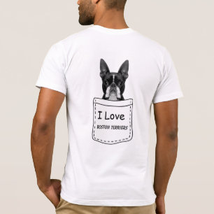 Camiseta Graciosa Raza de Perro Terrier en Boston
