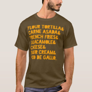 Camiseta Graciosa receta de Burrito Meican de California
