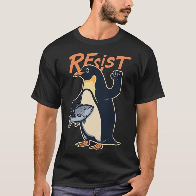 Camiseta Graciosa resistencia contra el activismo pingüino  (Anverso)