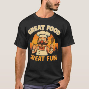 Camiseta Graciosa Retro Chef - Gran Comida Gran Di