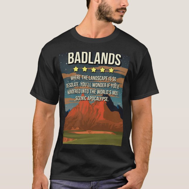 Camiseta Graciosa revisión del Parque Nacional Badlands de  (Anverso)