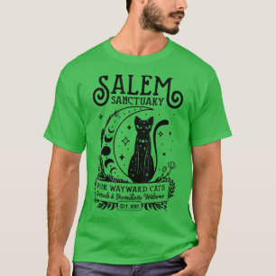 Camiseta Graciosa Salem Hogar Para Gatos Negros Wayward 169