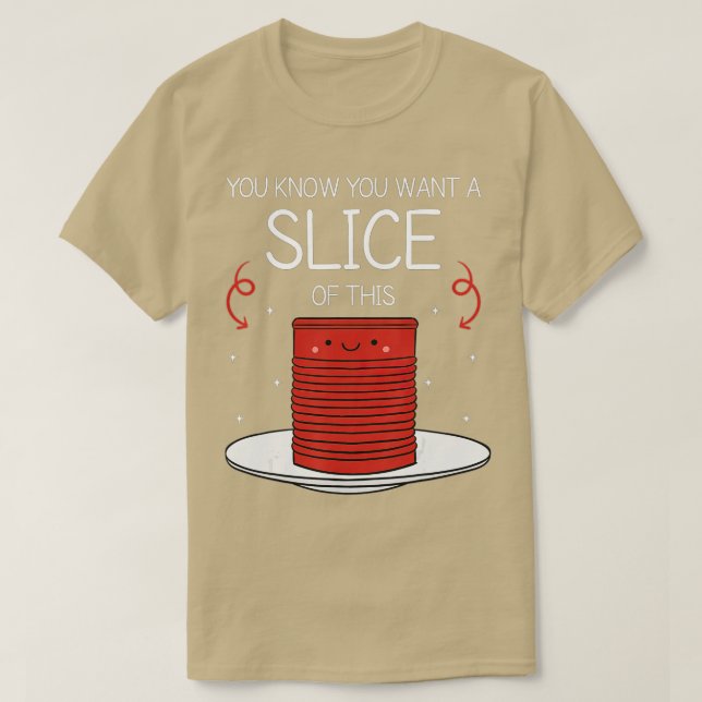 Camiseta Graciosa Salsa de arándanos enlatada en el Día de  (Diseño del anverso)