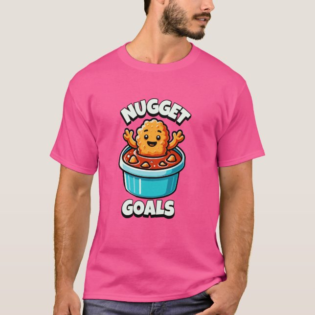 Camiseta Graciosa Salsa de inmersión de gol de pollo con nu (Anverso)