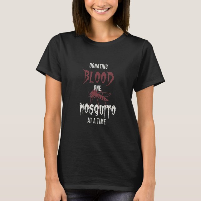 Camiseta Graciosa sangre sarcástica de mosquitos (Anverso)
